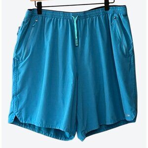 Patagonia Men's Nine Trails Active Lined Zip Pocket Shorts Teal 34" x 8"